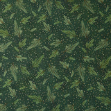 Holiday Flourish - Forest Glen Pine Sprigs Evergreen Metalic Yardage