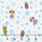 Little Grinch - Snowflakes Grinch Max Cindy Lou White Yardage
