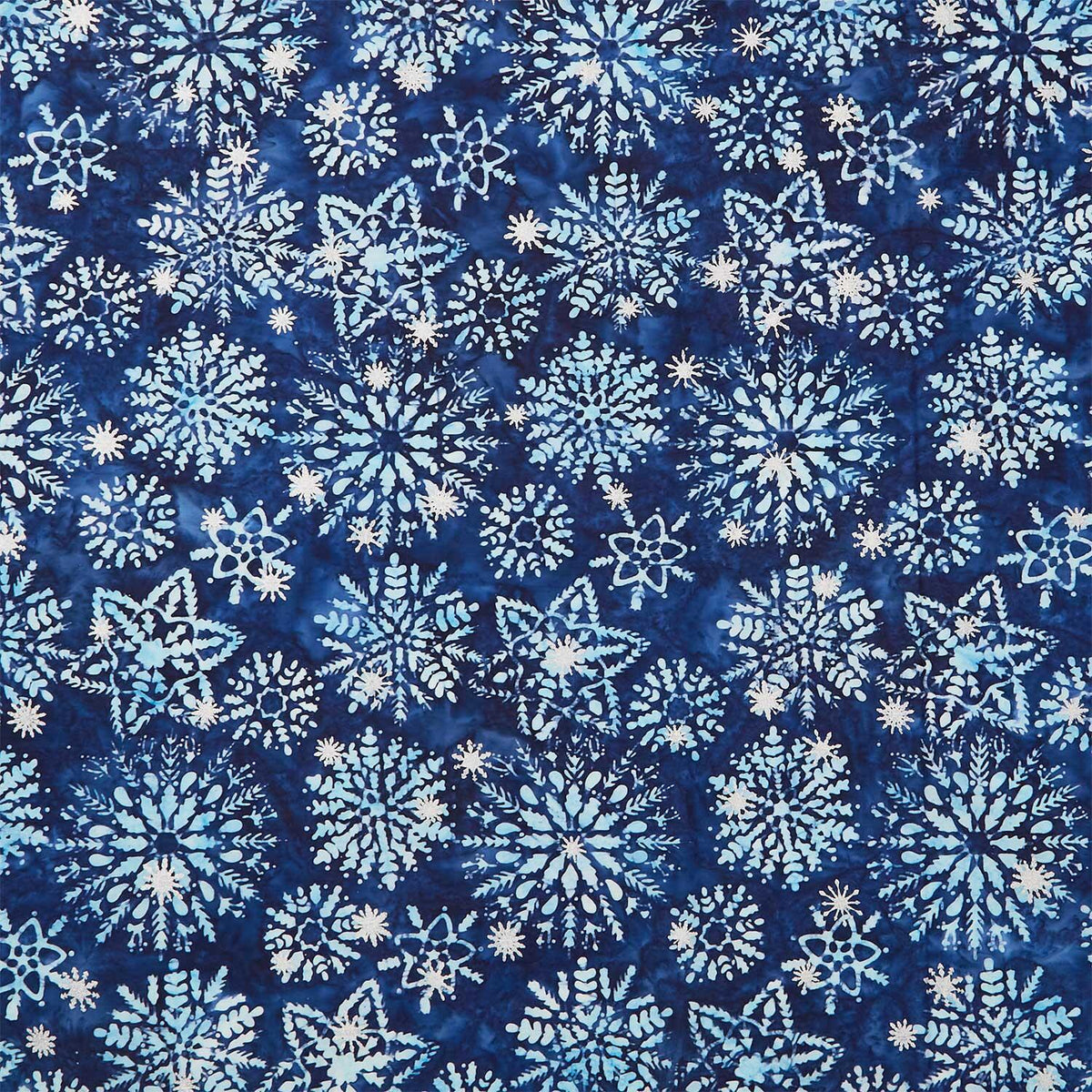 Artisan Batiks - Evergreen Ice Snowflakes Blue Yardage