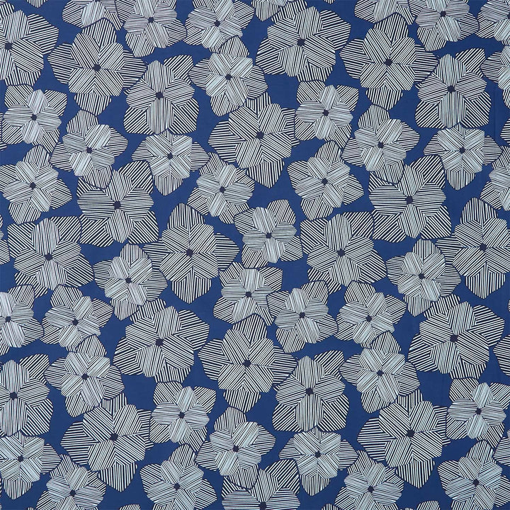 Drift Into Blue - Large Flowers Navy Yardage