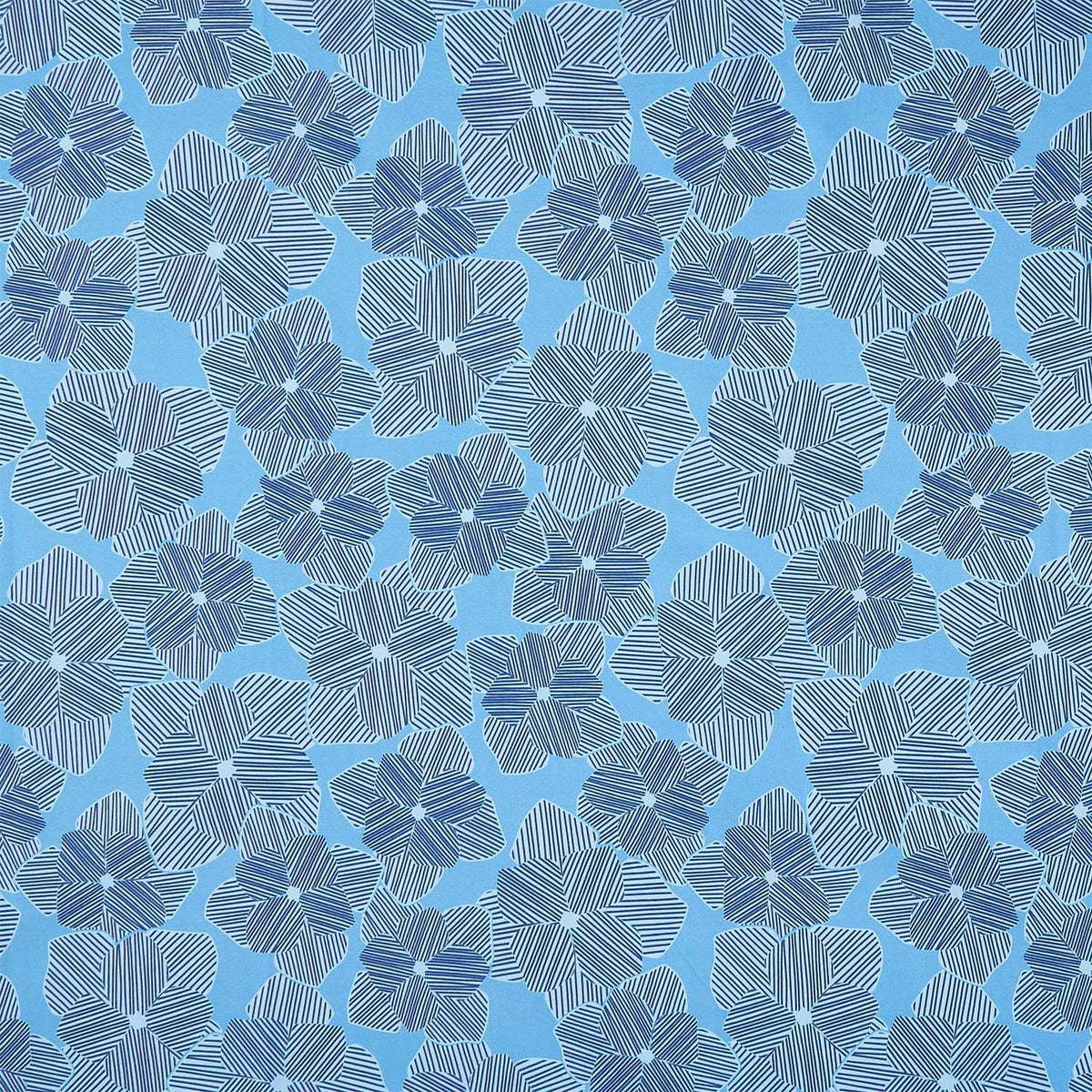 Drift Into Blue - Large Flowers Azure Yardage