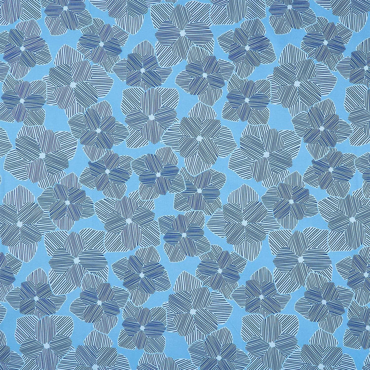 Drift Into Blue - Large Flowers Azure Yardage