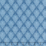 Drift Into Blue - Fern Lattice Navy Yardage