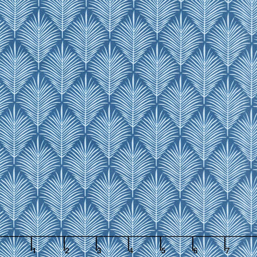 Drift Into Blue - Fern Lattice Navy Yardage