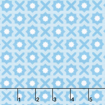 Drift Into Blue - Tiles Azure Yardage