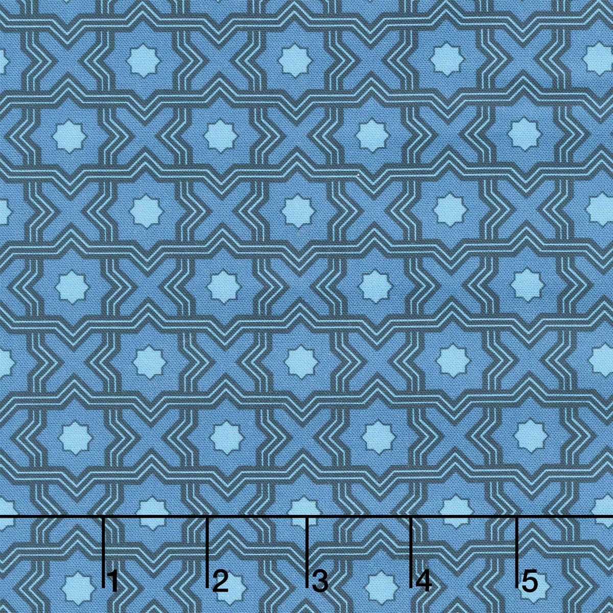 Drift Into Blue - Tiles Cobalt Yardage