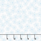 Drift Into Blue - Tossed Small Flowers Cloud Yardage