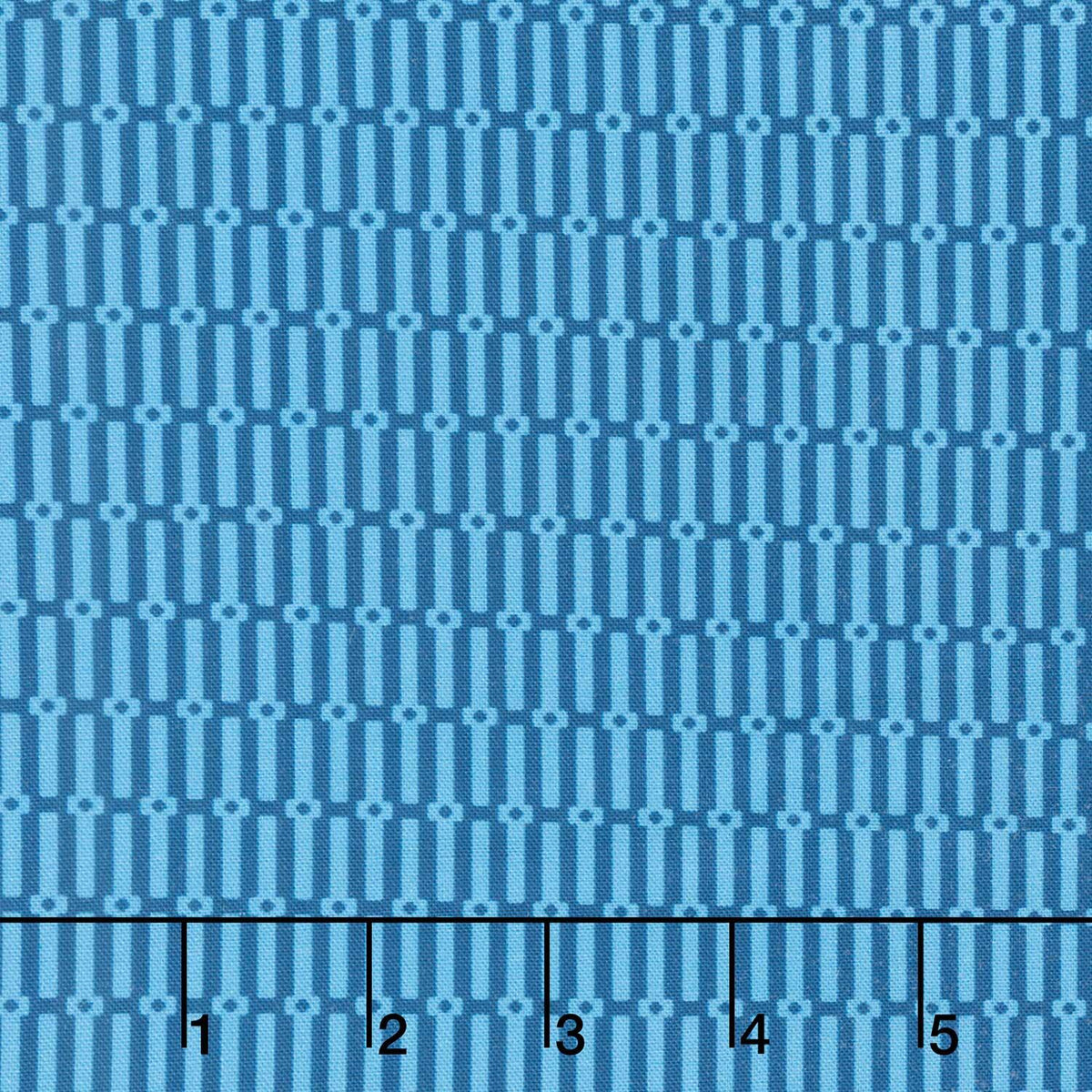 Drift Into Blue - Geo Design Denim Yardage
