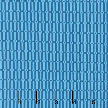 Drift Into Blue - Geo Design Denim Yardage