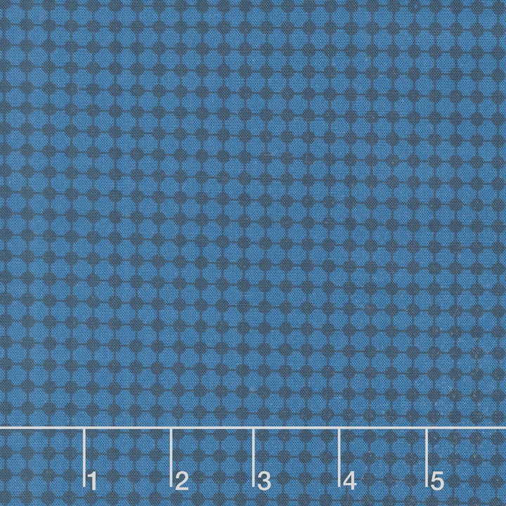 Drift Into Blue - Check Pattern Navy Yardage