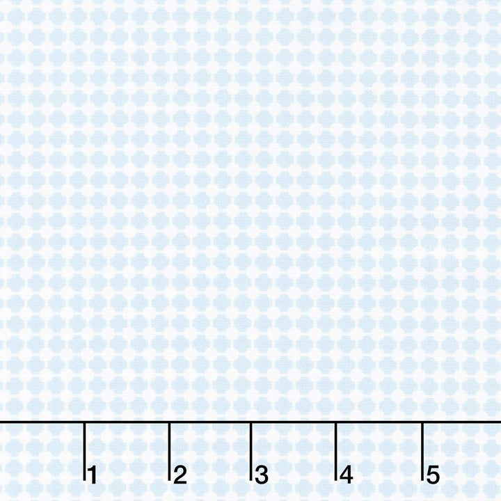 Drift Into Blue - Check Pattern Cloud Yardage