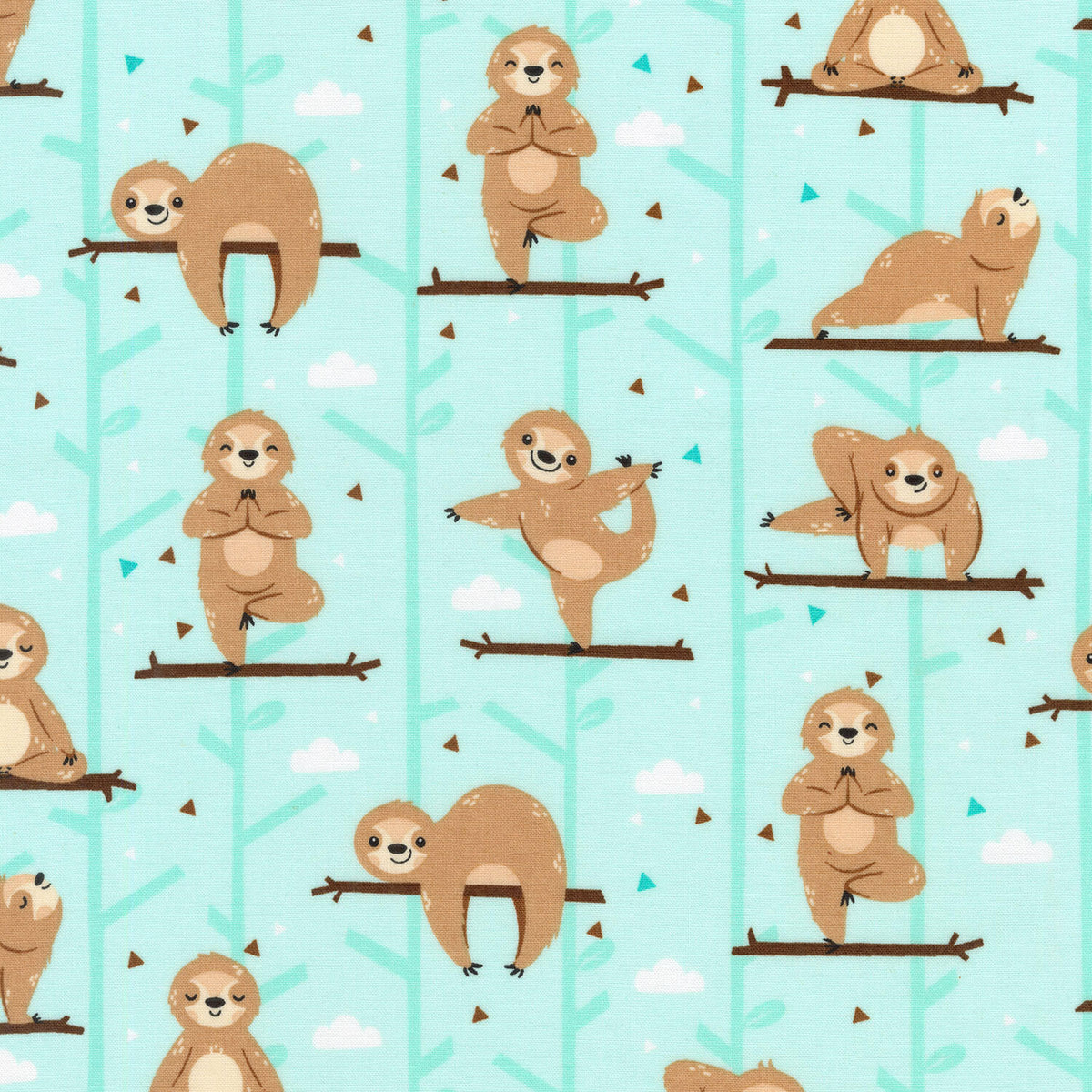Sloth Yoga - Seafoam Yardage