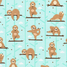 Sloth Yoga - Seafoam Yardage