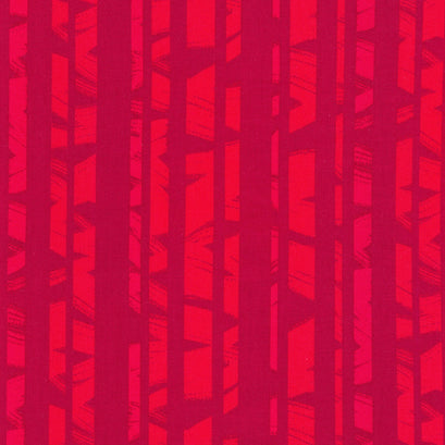 Brushy - Stripes Cherry Yardage