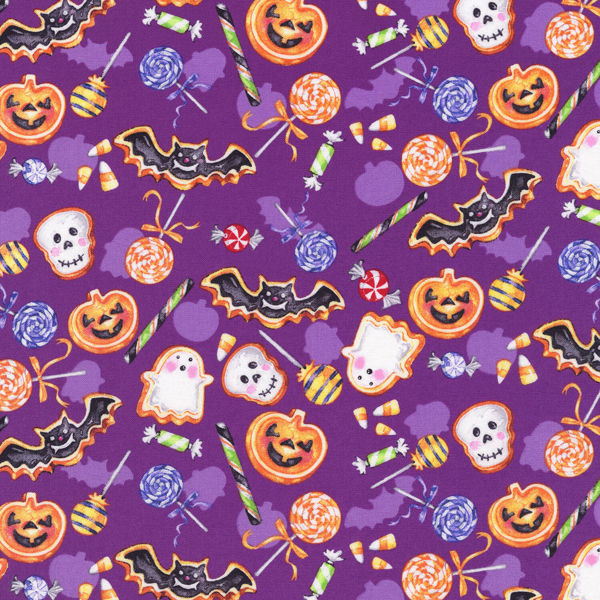 Cookie Treats - Halloween Purple Yardage
