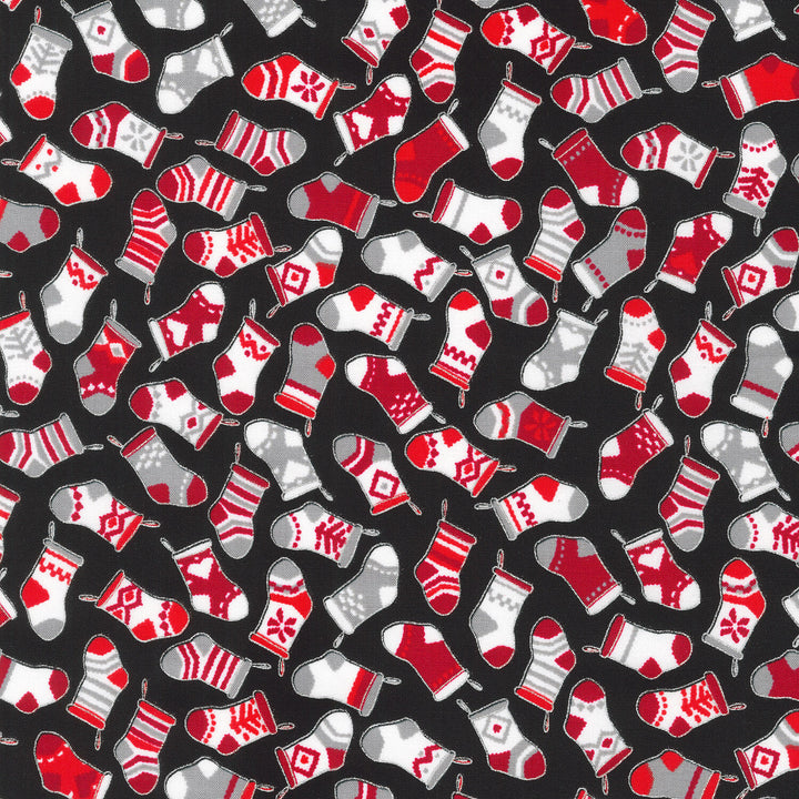 Holiday Charms - Stockings Onyx Yardage