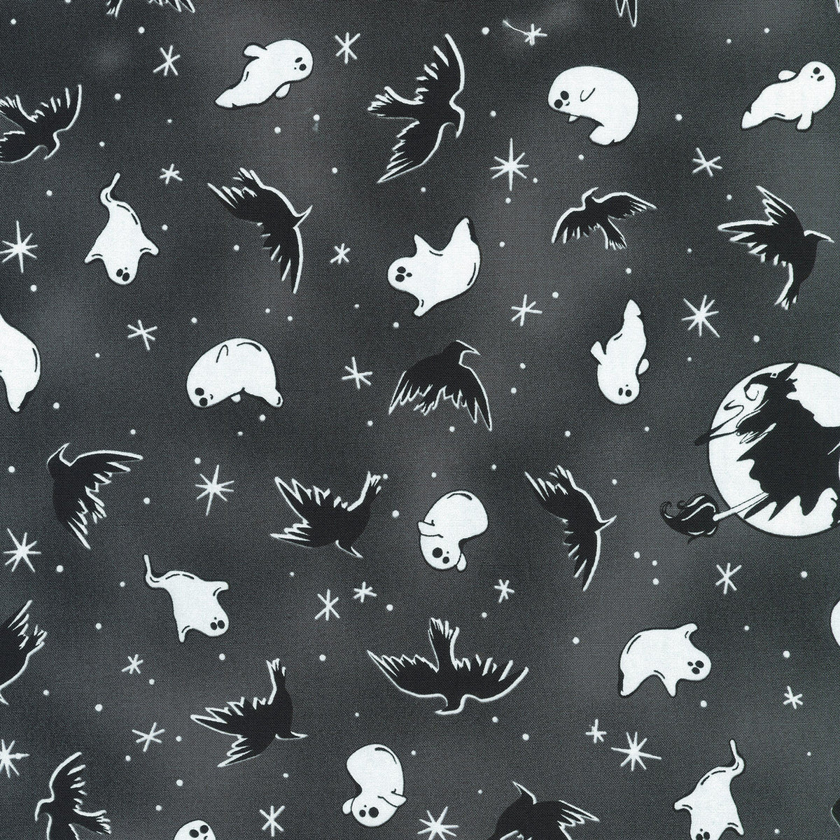Lights Out - Ghosts and Crows Shadow Yardage