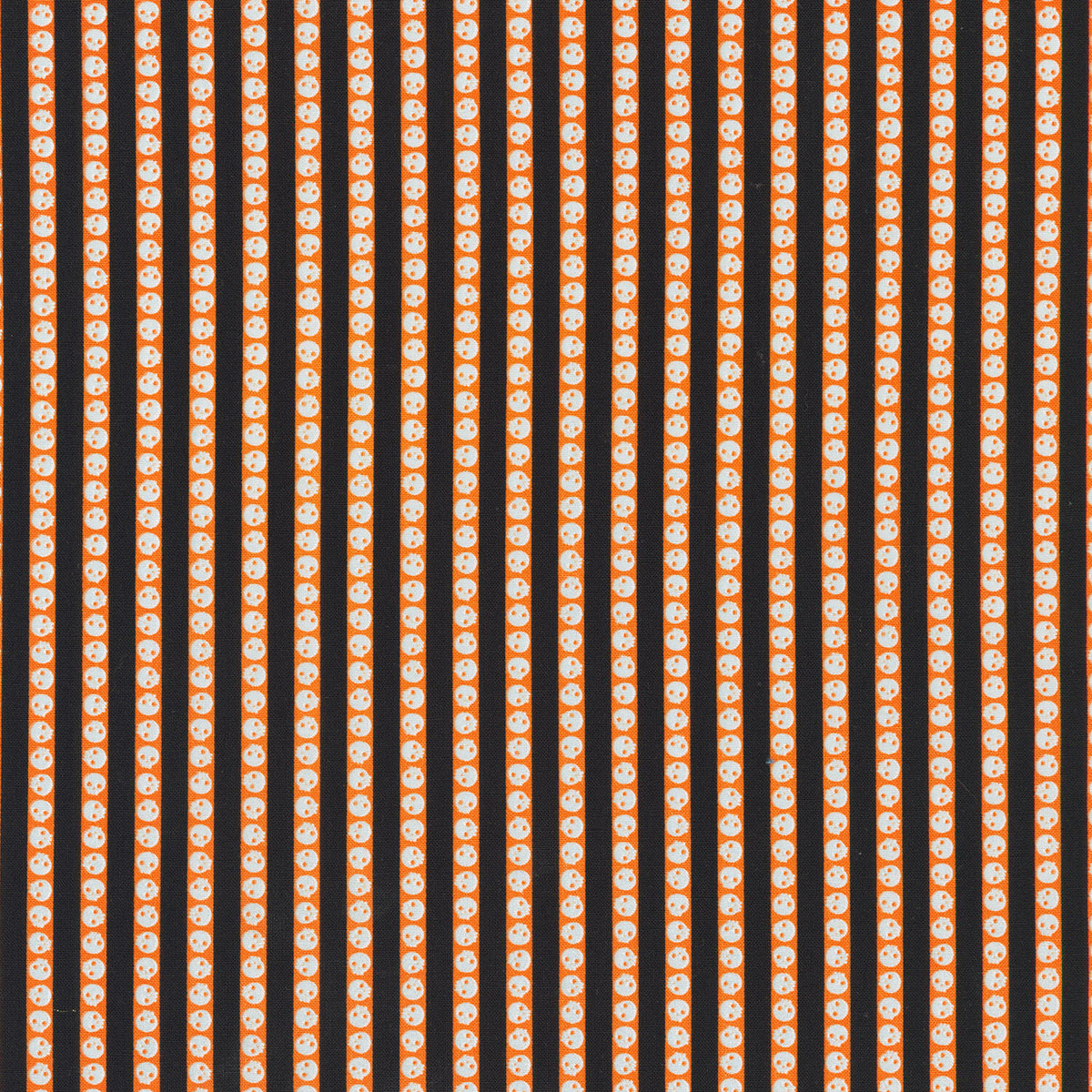 Lights Out - Skeleton Stripe Pumpkin Yardage
