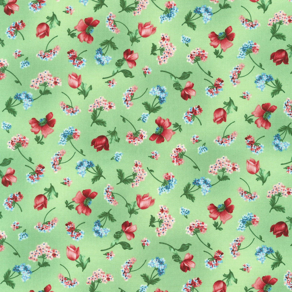 Softly - Small Tossed Flowers Sprig Yardage