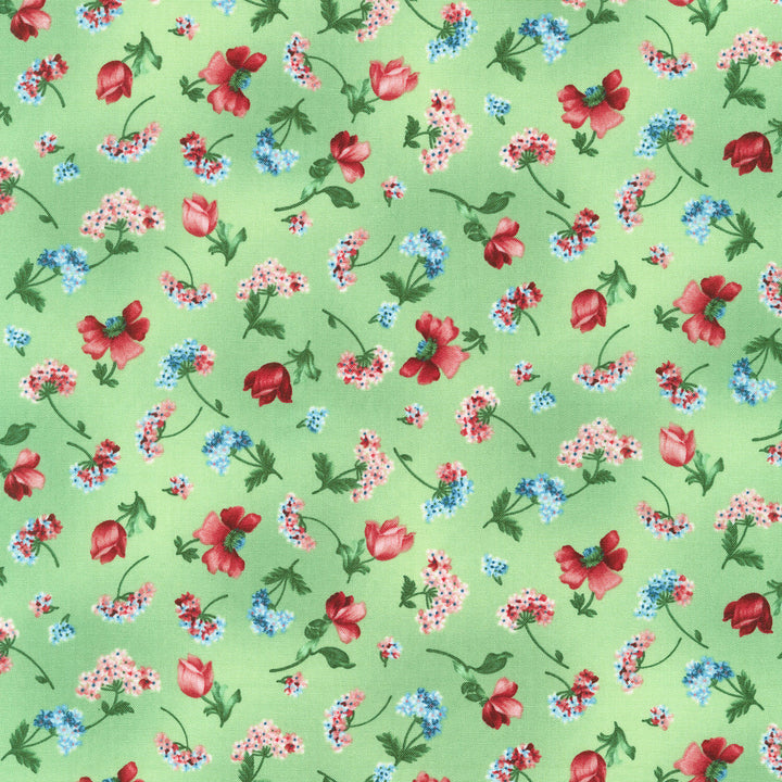 Softly - Small Tossed Flowers Sprig Yardage