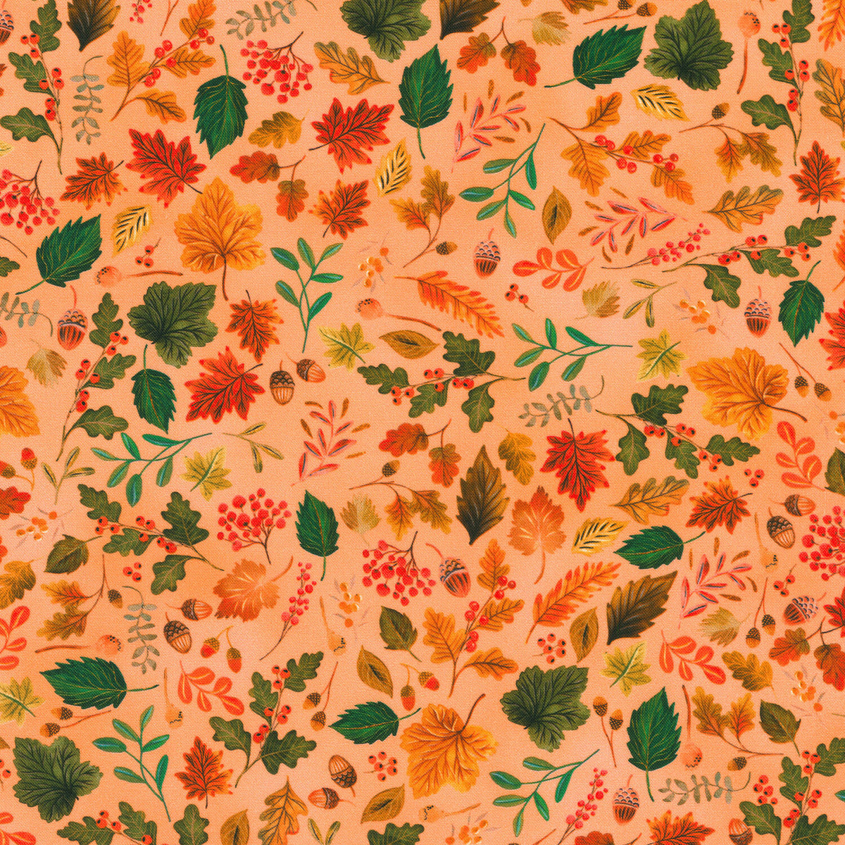 Thankful - Foliage Peach Yardage