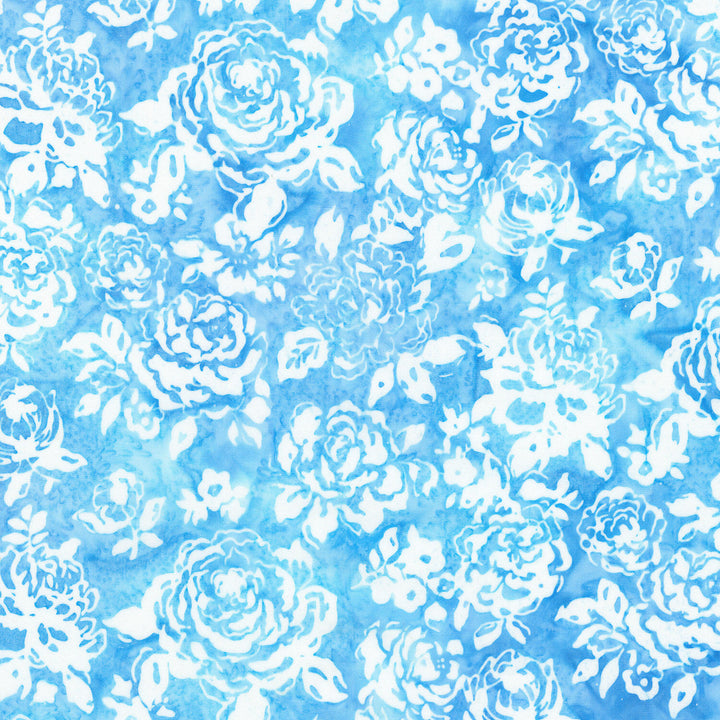 Azure Breeze - Packed Floral Sky Yardage