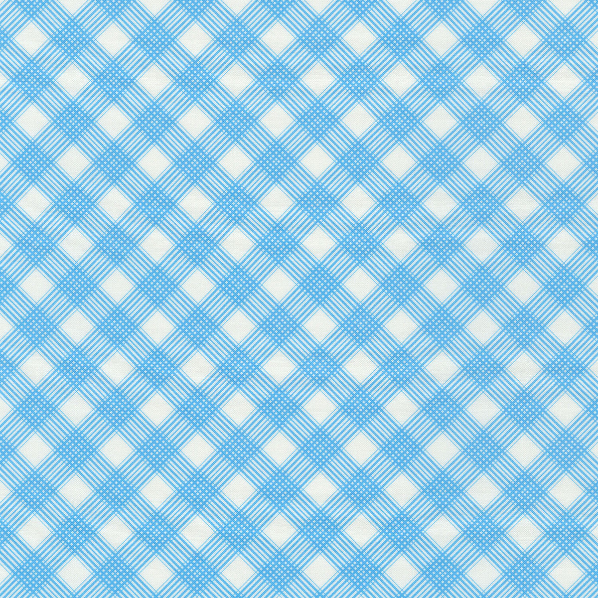 Daisy's Bluework - Plaid Yardage