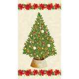 Holiday Flourish - Forest Glen Christmas Tree Cream Metallic Panel