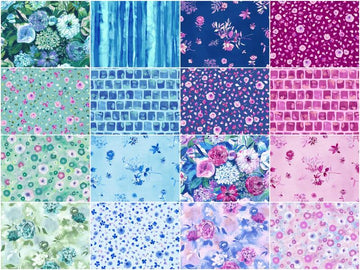 Peony Bloom Complete Collection Fat Quarter Bundle - 16 Piece