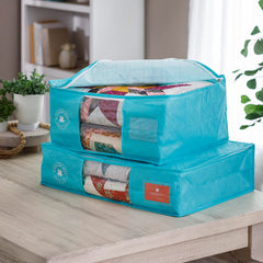 Missouri Star King & Queen Quilt Storage Bag Pack - Aqua