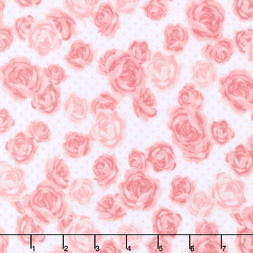 Cuddle® Prints - Cottage Rose Lane Mayfair Seashell Digitally Printed Minky Yardage