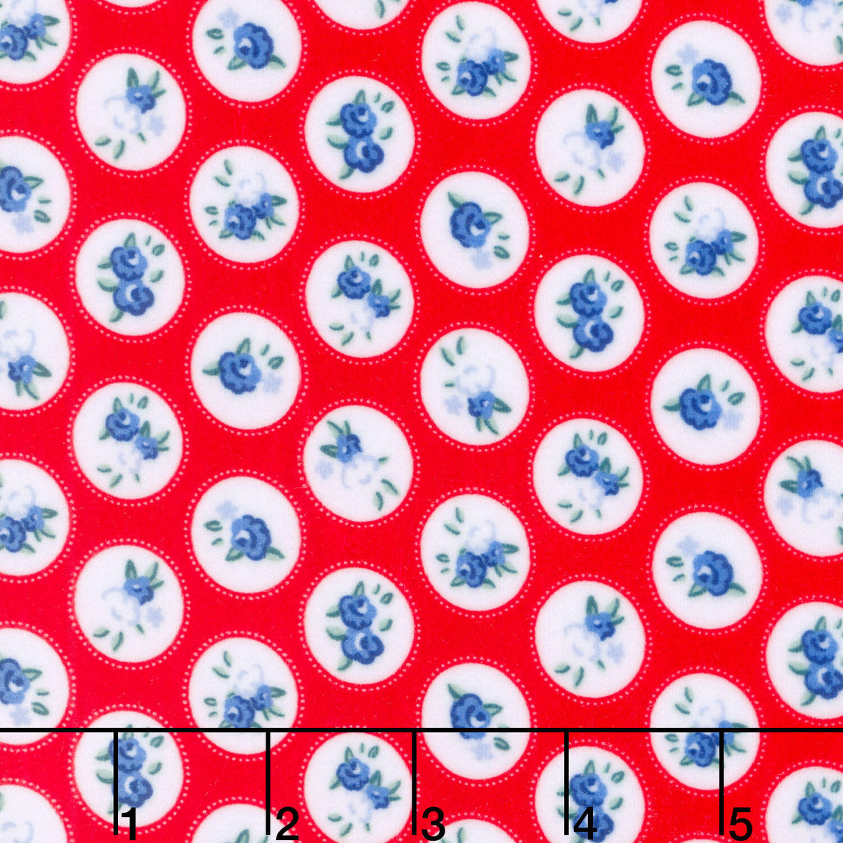 Cuddle® Prints - Cottage Rose Lane Windsor Candy Apple Digitally Printed Minky Yardage