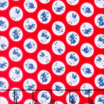Cuddle® Prints - Cottage Rose Lane Windsor Candy Apple Digitally Printed Minky Yardage