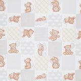 Sleepy Teddy - Teddy Bear Patchwork Gray Multi Yardage