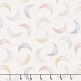 Sleepy Teddy - Moon and Stars White Multi Yardage