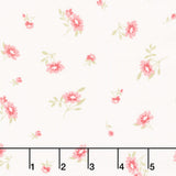 Elizabeth - Single Floral Toss Parchment Yardage
