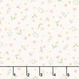 Layla - Mini Wild Flowers Warm White Yardage