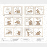 Sleepy Teddy - Teddy Bear Book White Multi Panel