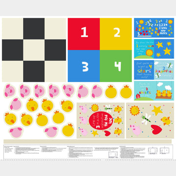 Huggable & Lovable Books - Tic Tac Toe Game 1, 2, 3, 4 I Love You More Multi Panel