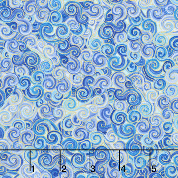 Escapade - Scroll Purple Metallic Yardage