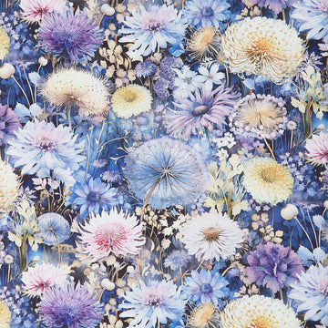 Mystic Meadow - Blooming Wild Floral Bloom Digitally Printed Yardage