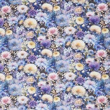Mystic Meadow - Packed Wild Flowers Multi Digitally Printed Yardage