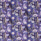 Mystic Meadow - Night Floral Field Iris Digitally Printed Yardage