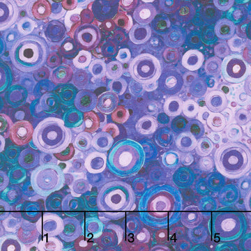 Calico Cat - Painted Circle Geo Lavender Yardage