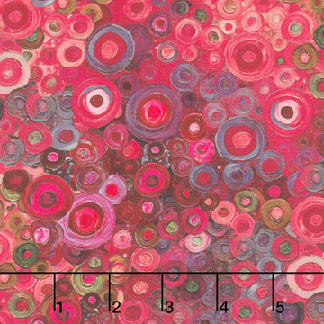 Calico Cat - Painted Circle Geo Pomegranate Yardage
