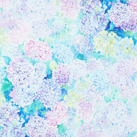 Dream - Hydrangea Floral Multi Digitally Printed Yardage