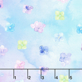 Dream - Hydrangea Petals Pastel Digitally Printed Yardage
