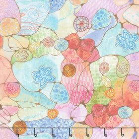 Love Spell - Love Spell Collage Multi Digitally Printed Yardage
