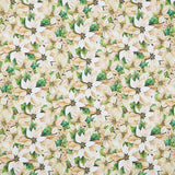 Poinsettia Radiance - Packed Poinsettia Cream Yardage