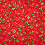 Poinsettia Radiance - Packed Poinsettia Red Yardage